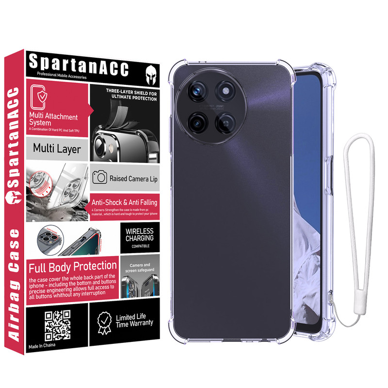 کاور اسپارتان مدل Airbag Strap مناسب برای گوشی موبایل ریلمی Realme 11 4G به همراه بند آویز