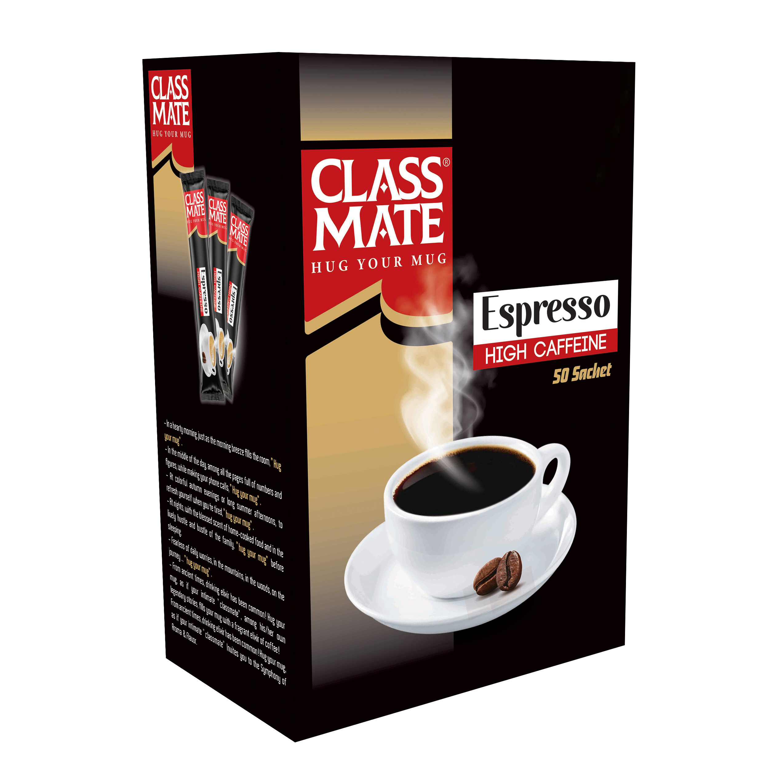 پودر قهوه اسپرسو فوری کلس میت - 2.5 گرم بسته 50 عددی
