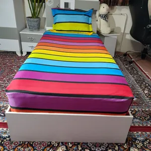 سرویس روتختی مدل رنگین کمان نیکیا کد 120 یک نفره سه تکه