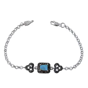    دستبند نقره زنانه بازرگانی میلادی کد DP_126