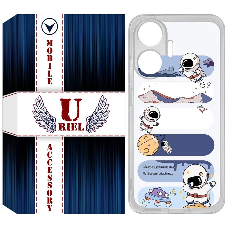 کاور یوریل مدل Clear کد 30 طرح کهکشان مناسب برای گوشی موبایل شیائومی Poco F7