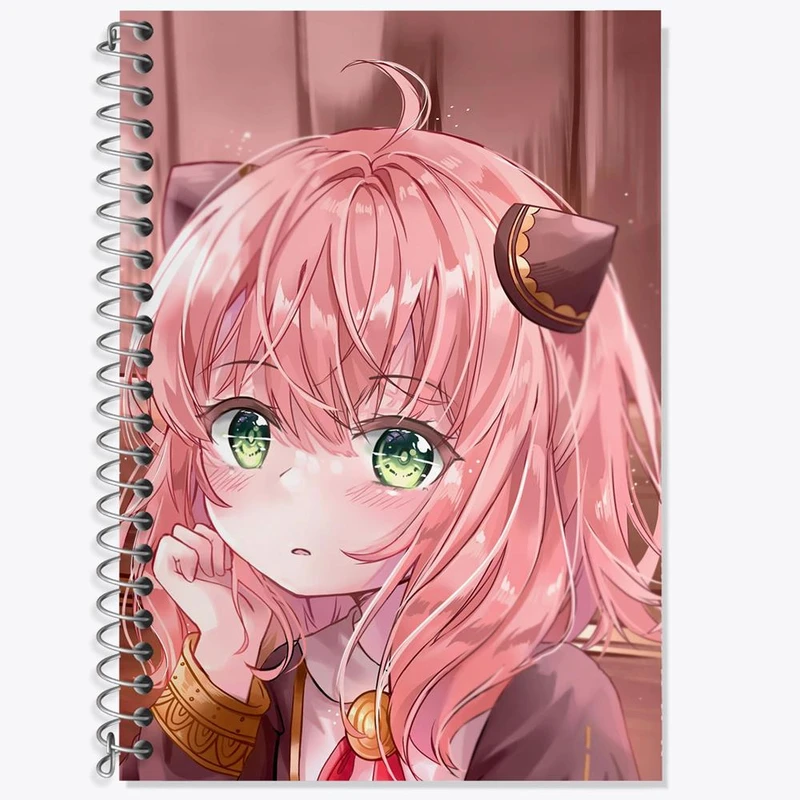 دفتر زبان 50 برگ خندالو مدل دو خط طرح انیا فورجر انیمه اسپای ایکس فمیلی Spy x Family کد 17704