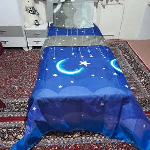 سرویس روتختی مدل ماه‌ستاره  niki10.25.160 کد 90 یک نفره سه تکه