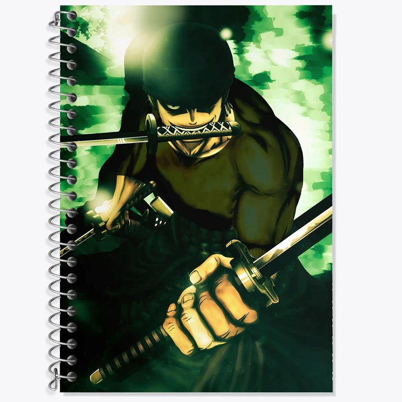 دفتر لغت 50 برگ خندالو مدل زورو انیمه وان پیس One Piece کد 17269