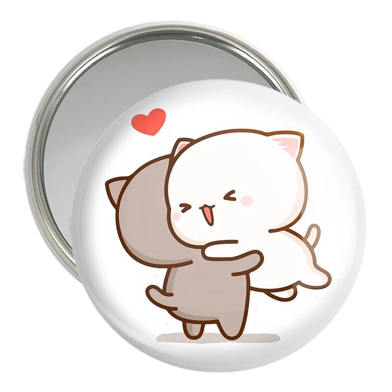 آینه جیبی خندالو مدل گربه های بامزه  کد 22025