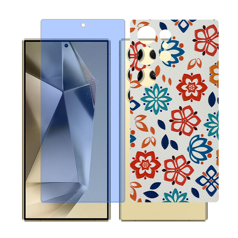 محافظ صفحه نمایش آنتی بلو گلس مدل Together مناسب برای گوشی موبایل سامسونگ Galaxy S23 Ultra به همراه برچسب پوششی
