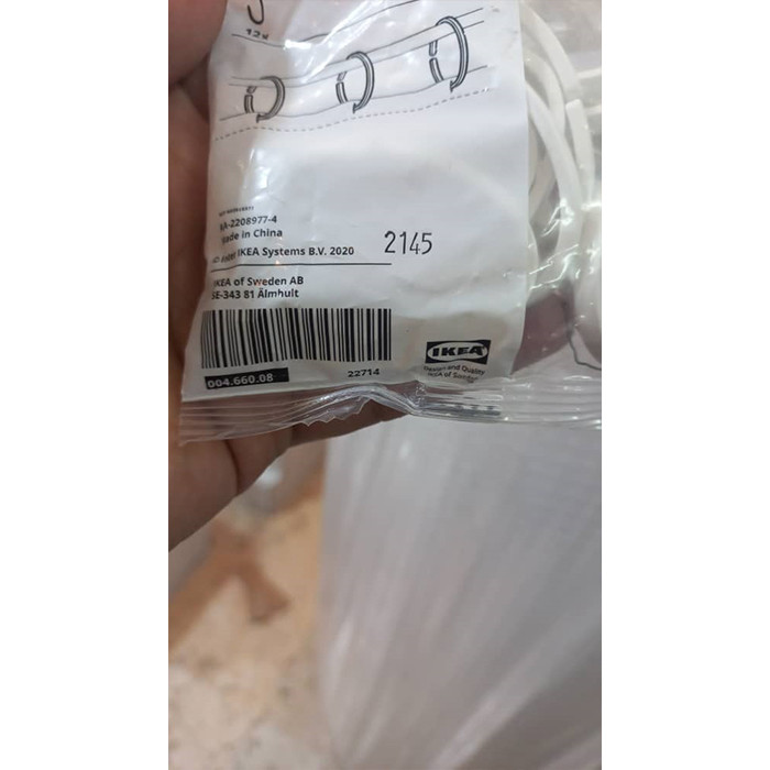 گیره پرده حمام ایکیا مدل 660 بسته 12 عددی