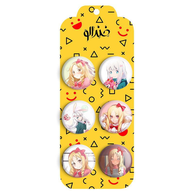 مگنت خندالو طرح انیمه ارومانگا سنسی Eromanga Sensei کد 1391A مجموعه 6 عددی