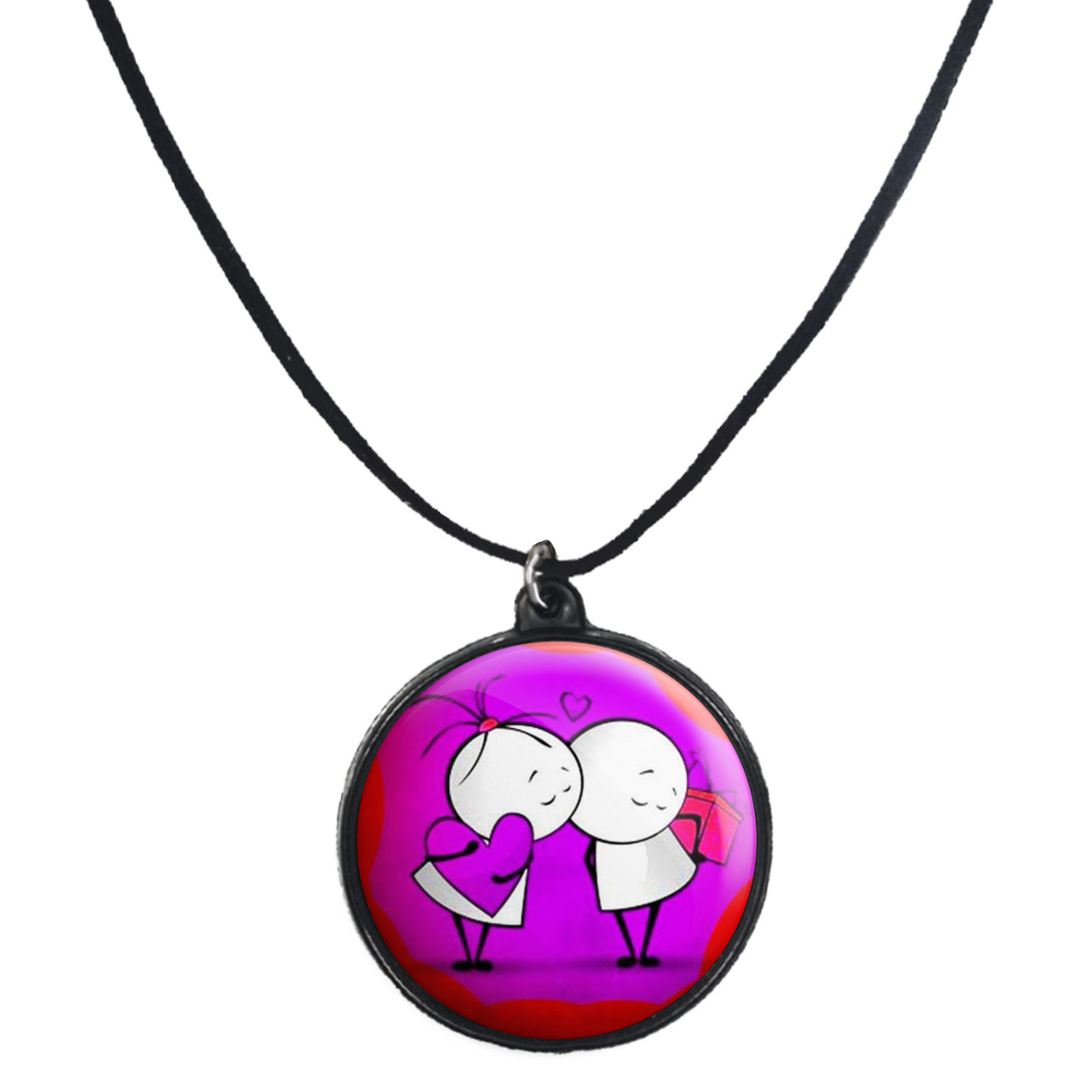 گردنبند پرمانه طرح عاشقانه کد pmb.1238 مدل دو طرفه