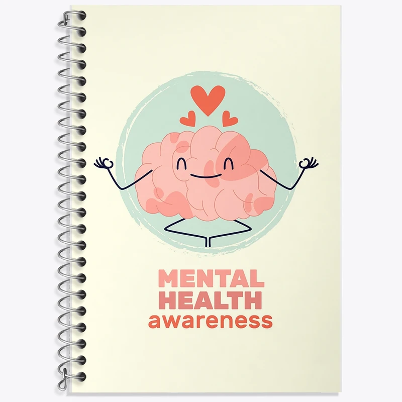 دفتر زبان 50 برگ خندالو مدل دو خط طرح سلامت روان کد F1919