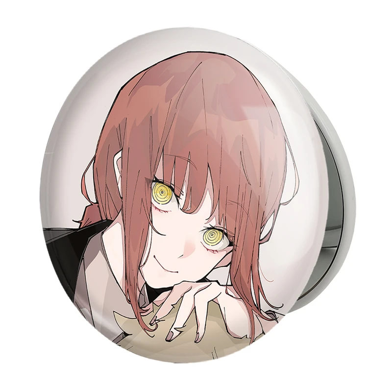 آینه جیبی خندالو طرح ماکیما انیمه مرد اره ای Chainsaw Man مدل تاشو کد 23195 