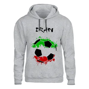 هودی مردانه مدل فوتبال   کد P38 رنگ طوسی