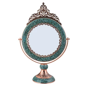 آینه فیروزه کوبی مدل گرد کد F028