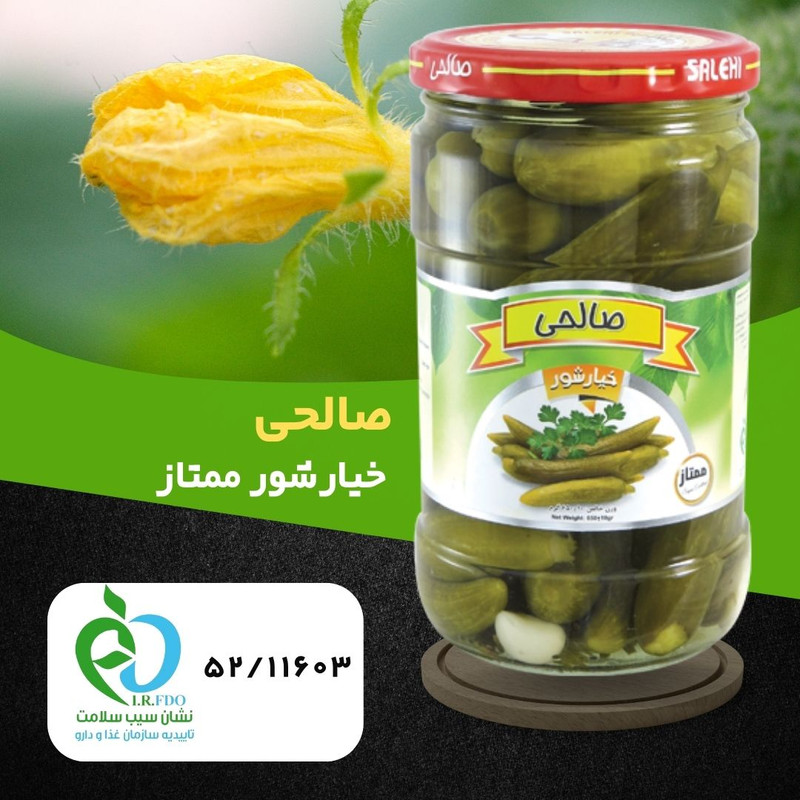 خیارشور پاستوریزه ممتاز صالحی  - 650 گرم