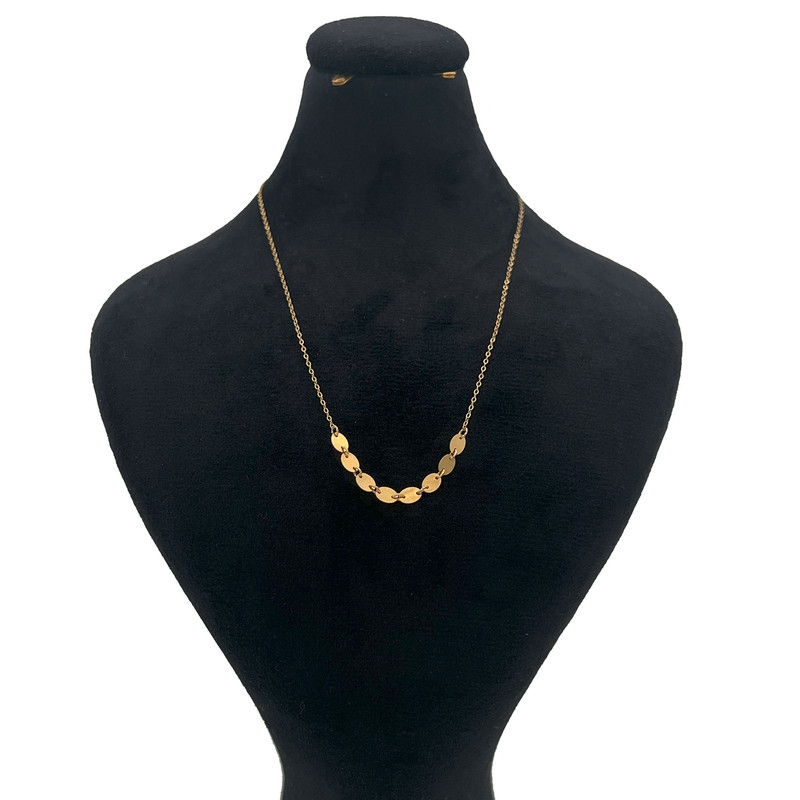 گردنبند طلا 18 عیار زنانه با طرح حلقه‌ای (فلامینگو) گالری صادقی مدل 1076