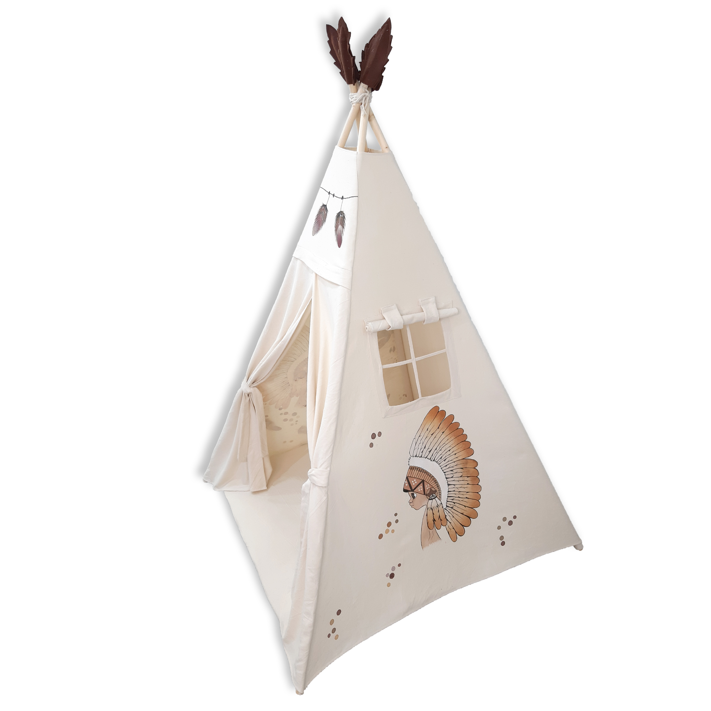 چادر بازی کودک طرح سرخپوستی مدل Mom & Girl