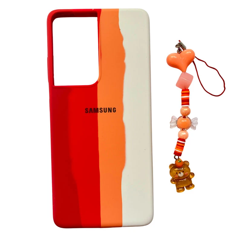 کاور مدل تدی کد A11849 مناسب برای گوشی موبایل سامسونگ Galaxy S21 Ultra به همراه بند آویز