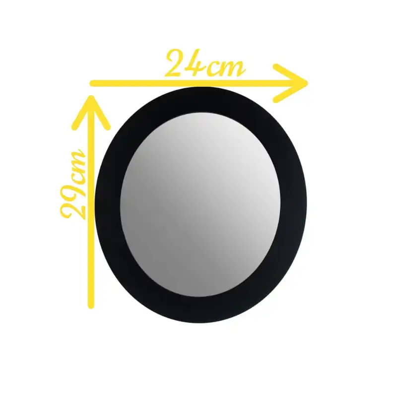 آینه الف  مدل  بیضی طرح نگین مجموعه 5 عددی