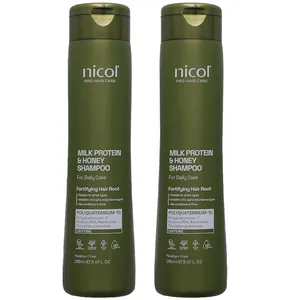 شامپو مو نیکول مدل شیر و عسل مناسب برای انواع مو حجم 280 میلی لیتر مجموعه 2 عددی