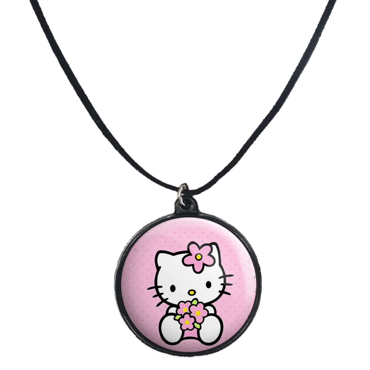 گردنبند پرمانه طرح کیتی کد pmb.22541مدل دو طرفه