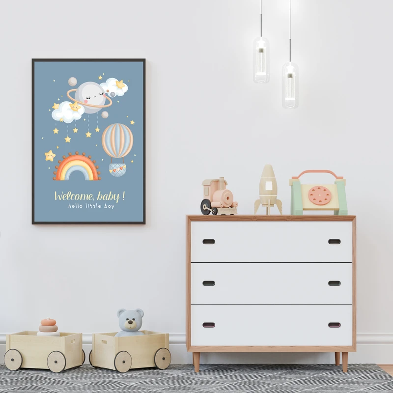 تابلو
کودک  مدل دکوراتیو طرح welcome baby کد 0376