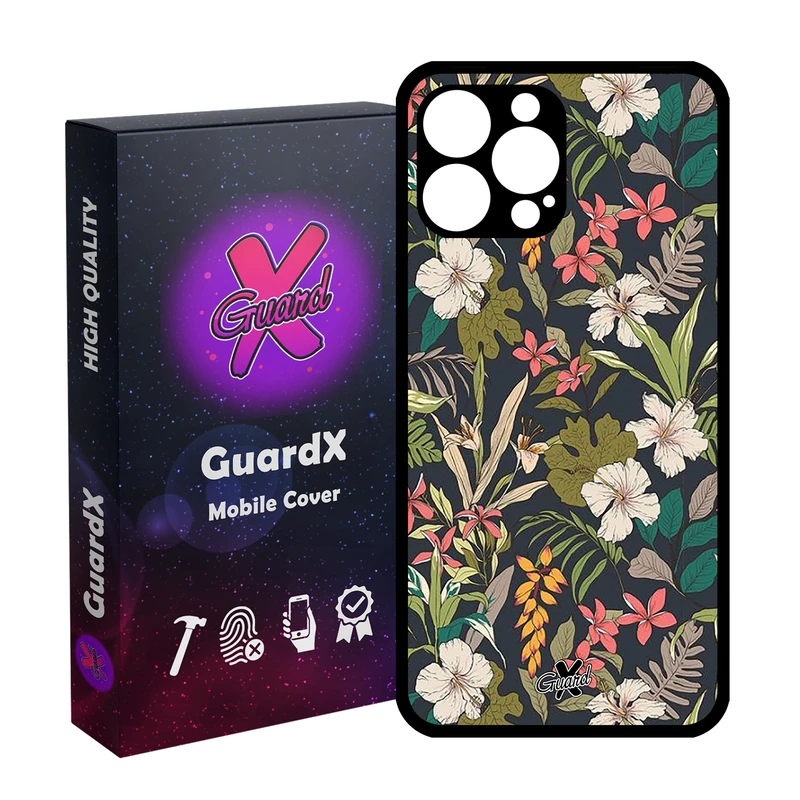 کاور گارد ایکس طرح گل مدل Glass10222 مناسب برای گوشی موبایل اپل iPhone 13 Pro Max