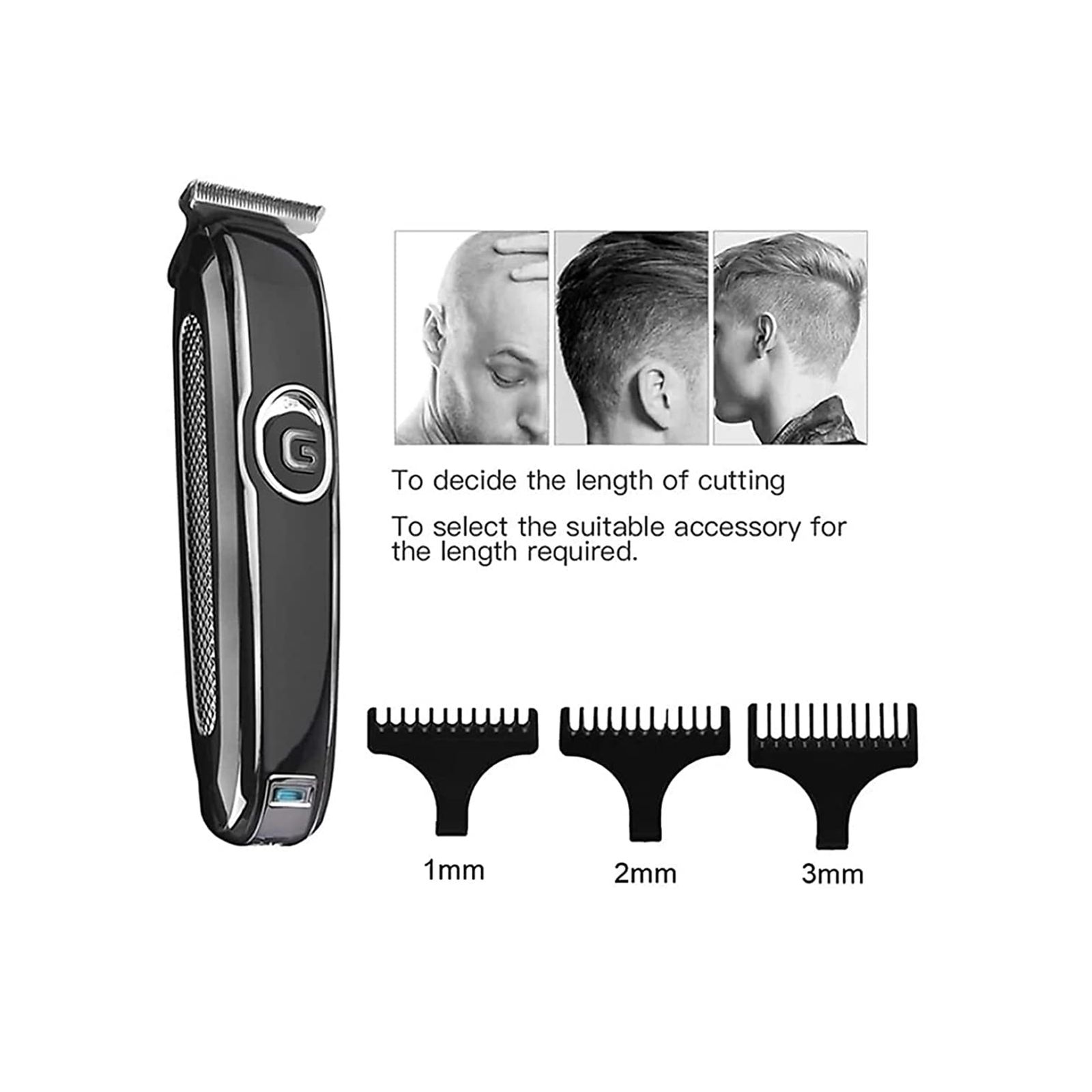 ماشین اصلاح موی سر و صورت جیمی مدل GM-6050، نمایشگر وضعیت باتری، منبع انرژی با برق، تکنولوژی اصلاح به صورت برش مستقیم، اندازه اصلاح 0.1 میلی‌متر، به‌همراه روغن، برس تمیزکننده -  - 13
