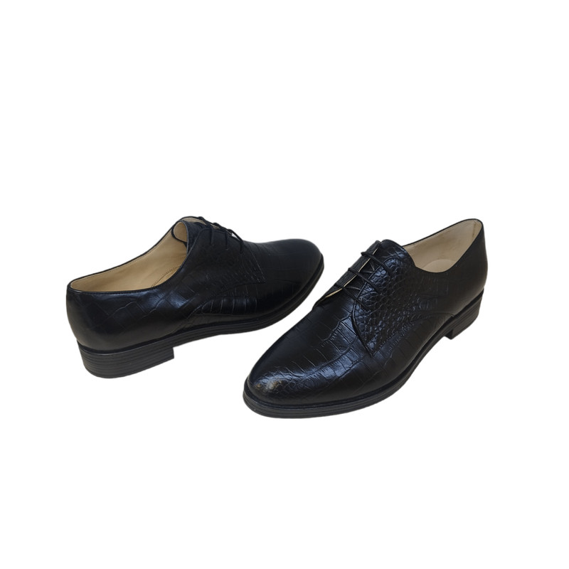 کفش زنانه مدل کوکو بندار چرم طبیعی کد 05 رنگ مشکی