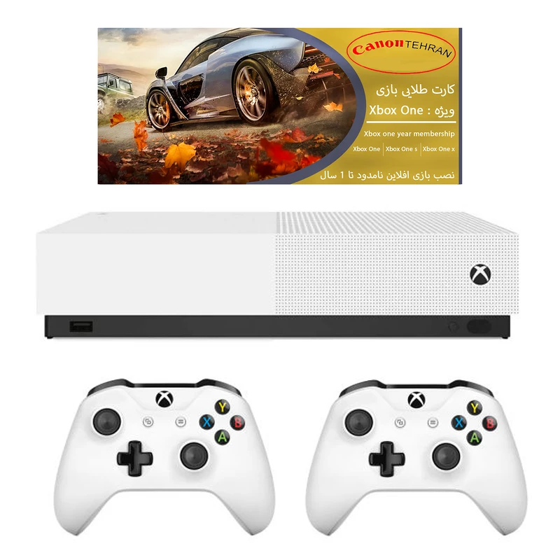 مجموعه کنسول بازی مایکروسافت مدل Xbox One S ALL DIGITAL ظرفیت 1 ترابایت به همراه 20 عدد بازی