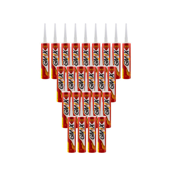 چسب سیلیکون جی مکس مدل 300 وزن 310 گرم بسته 24 عددی