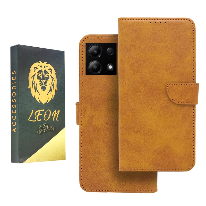کیف کلاسوری لئون مدل Khoshi مناسب برای گوشی موبایل شیائومی Redmi Note 13 4G