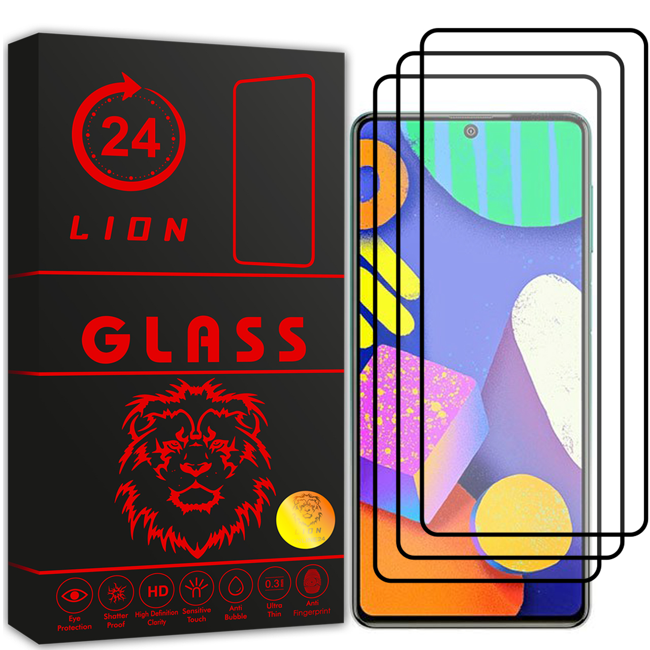 محافظ صفحه نمایش لاین مدل RT007 مناسب برای گوشی موبایل سامسونگ Galaxy F62 4G بسته سه عددی