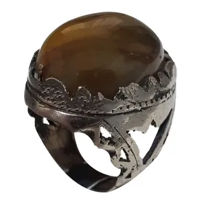 انگشتر نقره مردانه مدل عقیق سلیمانی حجرالسلطان ASHSP2420