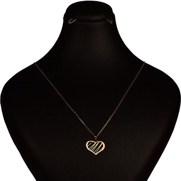گردنبند طلا 18 عیار زنانه کرابو طرح قلب مدل Kr7049