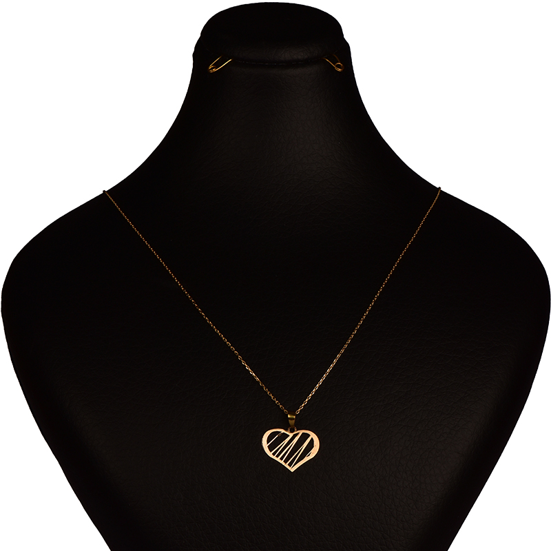 گردنبند طلا 18 عیار زنانه کرابو طرح قلب مدل Kr7049