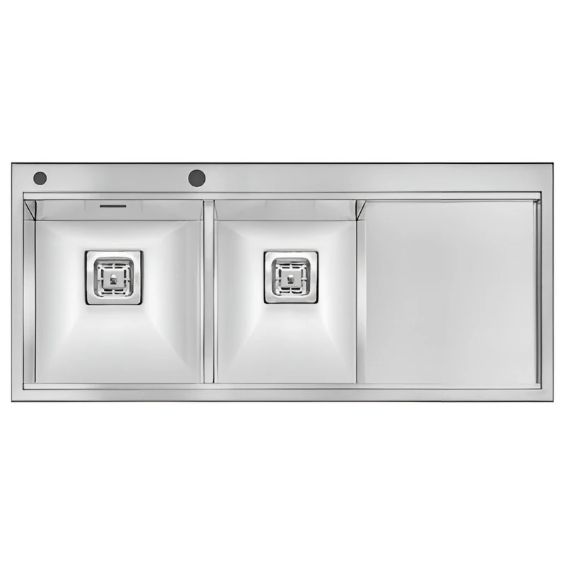 سینک ظرفشویی استیل توکار دو لگنه الکا استیل مدل 4019