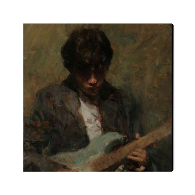 تابلو شاسی عرش مدل فانتزی هنری نقاشی پسر گیتاریست کد As5480