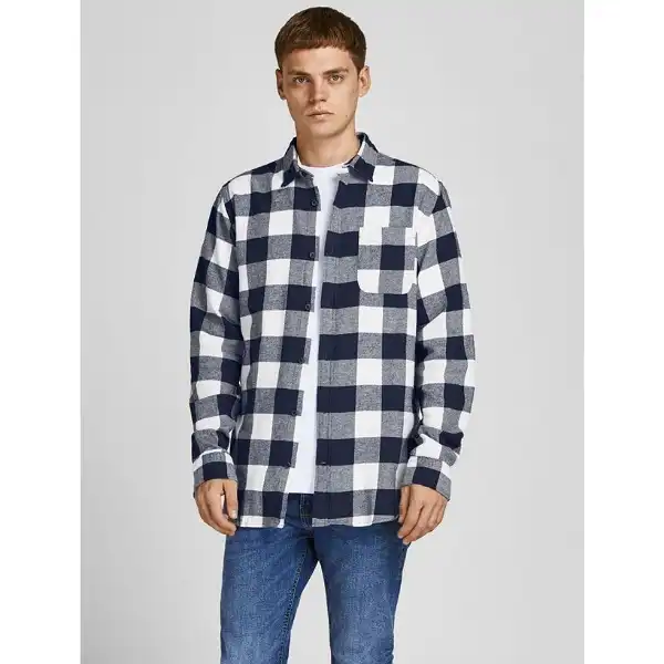 پیراهن آستین بلند مردانه جک اند جونز مدل W-12194452