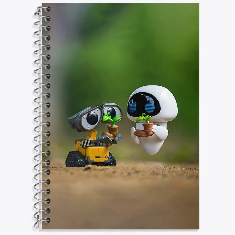 دفتر زبان 50 برگ خندالو مدل دو خط طرح وال ای (wall-E) کد F6820