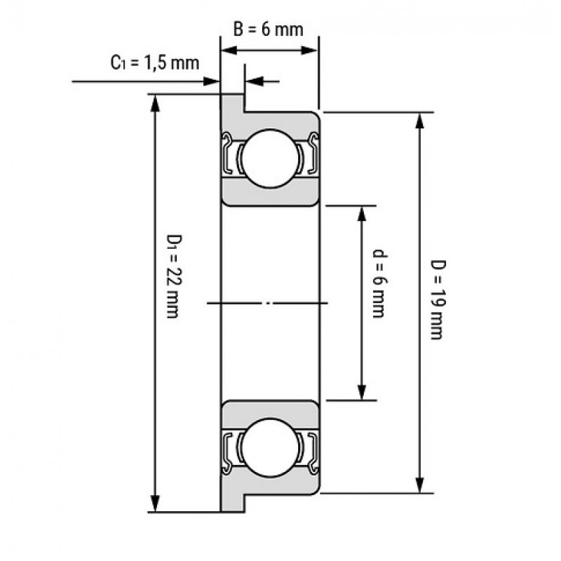 بلبرینگ فن مدل حلزونی D16 بسته 2 عددی