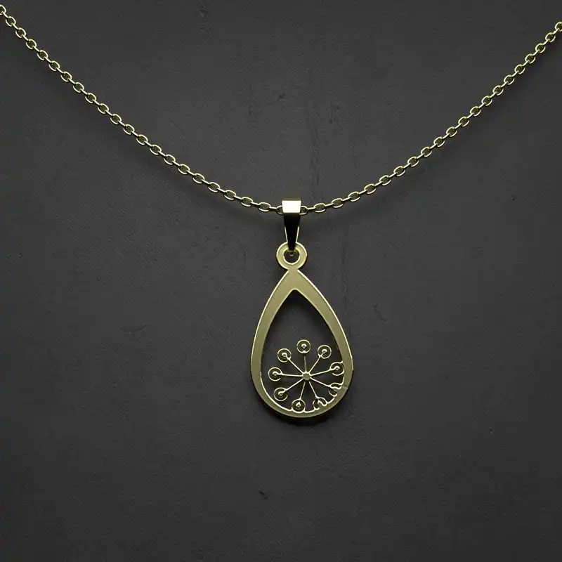 گردنبند طلا 18 عیار زنانه مدوپد مدل خورشید کد CA10300