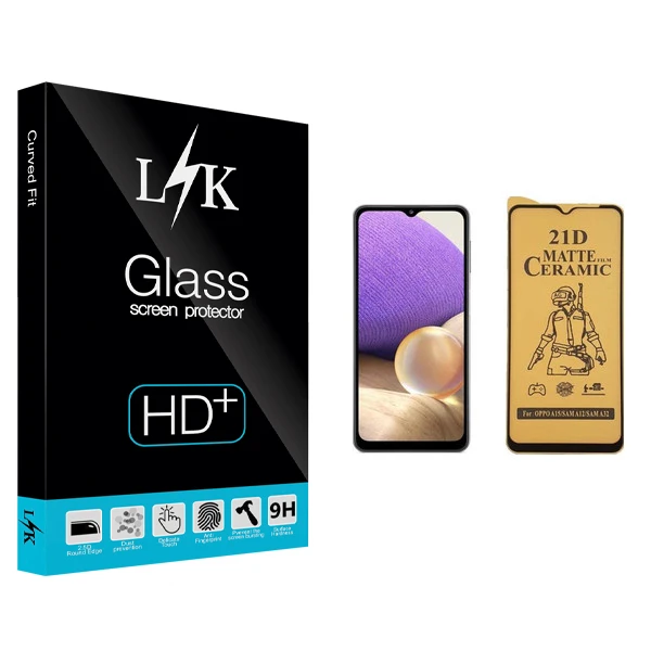 محافظ صفحه نمایش سرامیکی ال کی مدل +LITE مناسب برای گوشی موبایل سامسونگ Galaxy A32