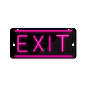 چراغ دیواری نئون دیزاین طرح Exit-BL_PN