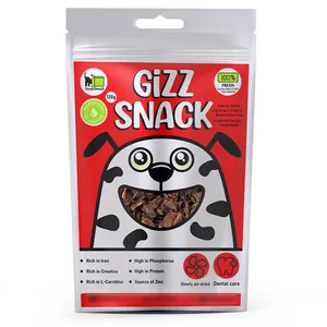 تشویقی سگ مدل چیپس سنگدان طعم مرغ وزن 120 گرم