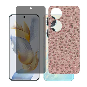 Glass together model privacy screen protector suitable for Honor 70 mobile phone with back cover sticker