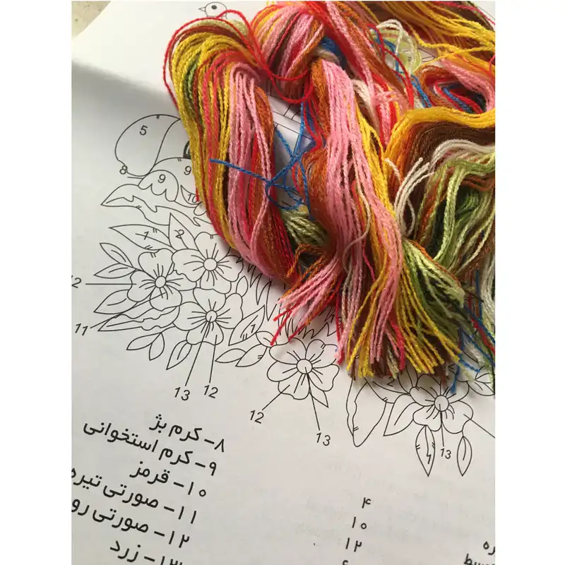 بسته گلدوزی مدل گربه کد 20 مجموعه 3 عددی