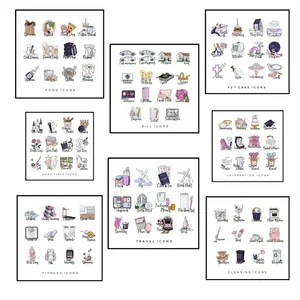 برچسب مدل planner icon کد 40 مجموعه 8 عددی