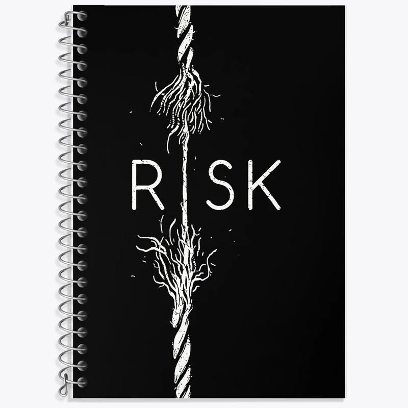 دفتر زبان 50 برگ خندالو مدل دو خط طرح Risk کد F1846