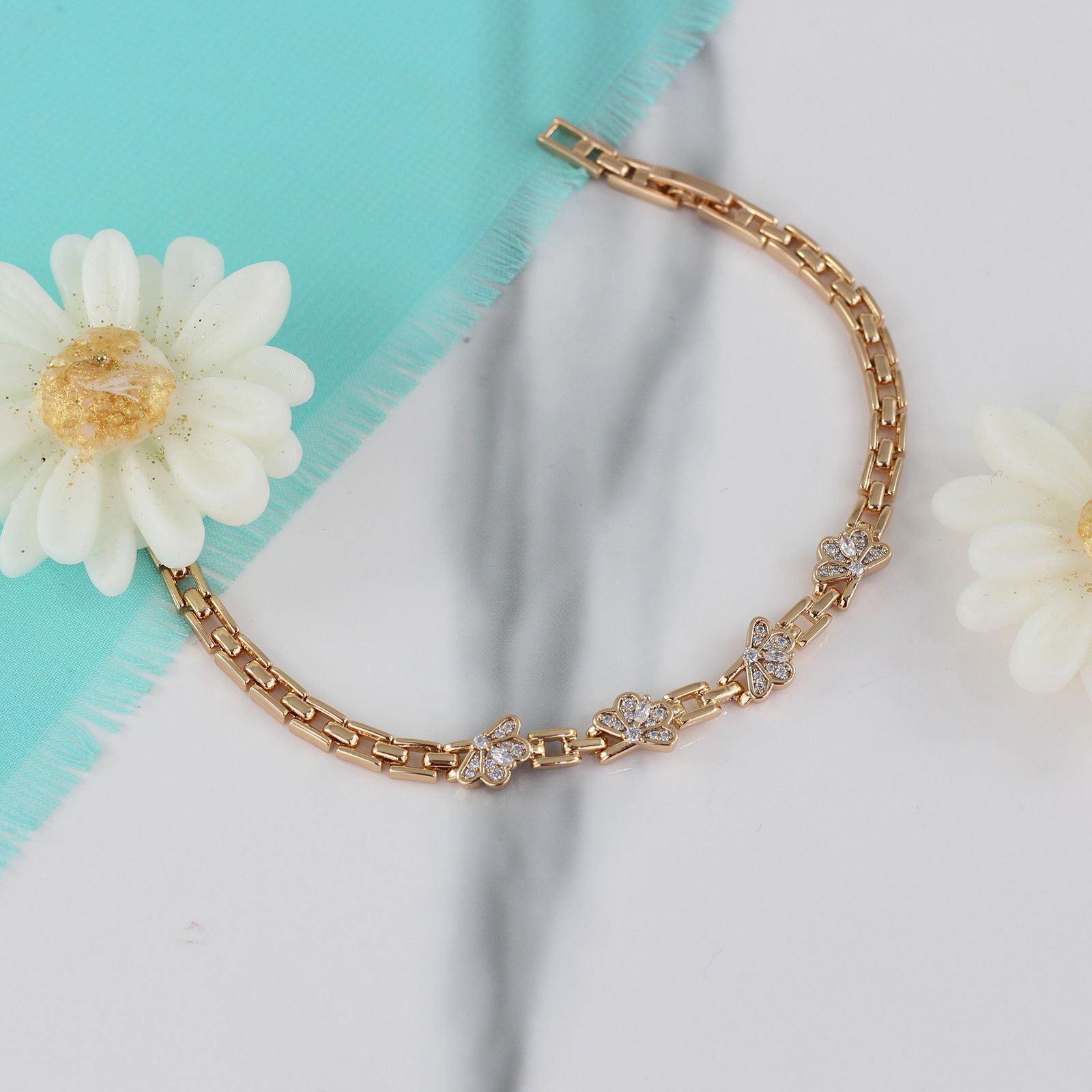 دستبند زنانه ژوپینگ مدل پروانه کد DD396 -  - 5