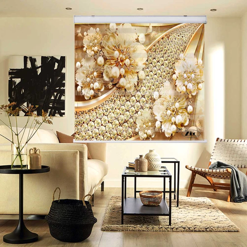 پرده زبرا زیو کد 3D1330 سایز 150x150 سانتی متر